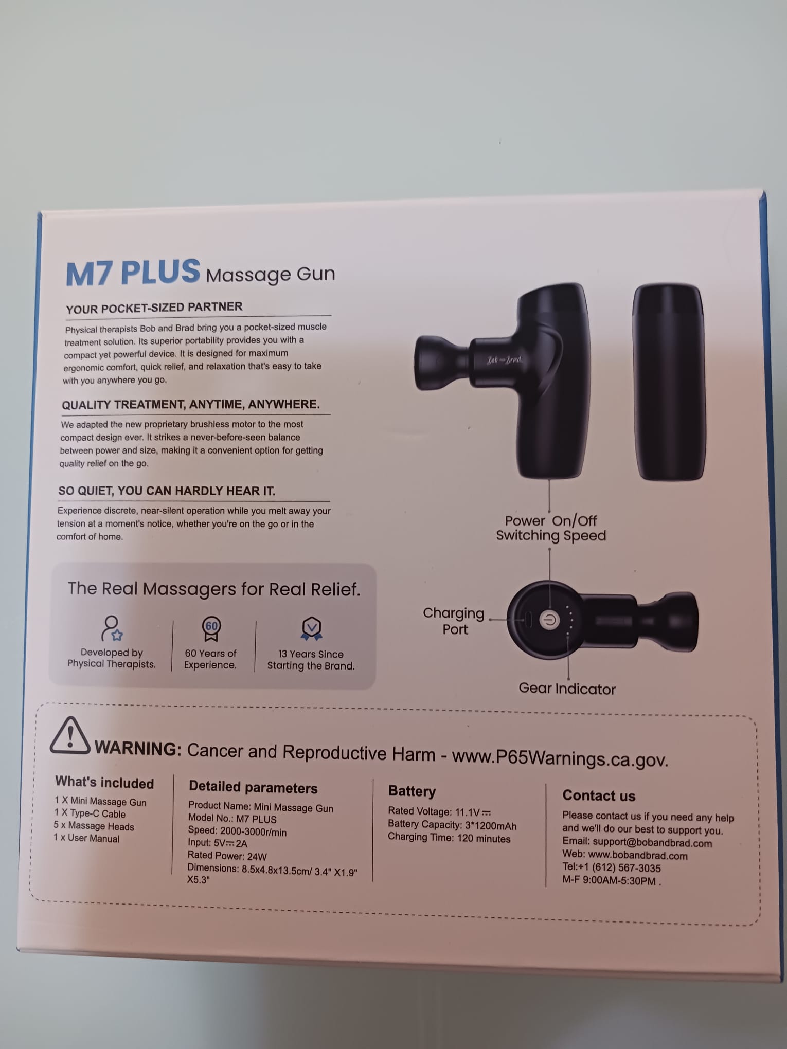 brad plus Bob and Brad M7 Plus: il massaggiatore portatile con percussione a calore terapeutico